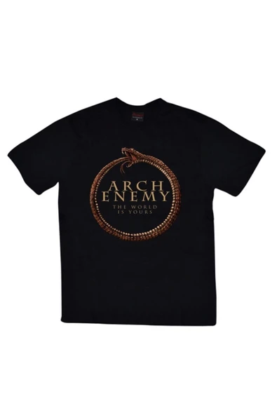 fame-stoned Arch Enemy Baskılı Unisex %100 Pamuk Siyah T-shirt ürün görseli 1