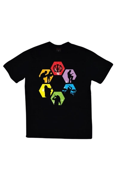 fame-stoned Dream Theater Baskılı Unisex %100 Pamuk Siyah T-shirt ürün görseli 1