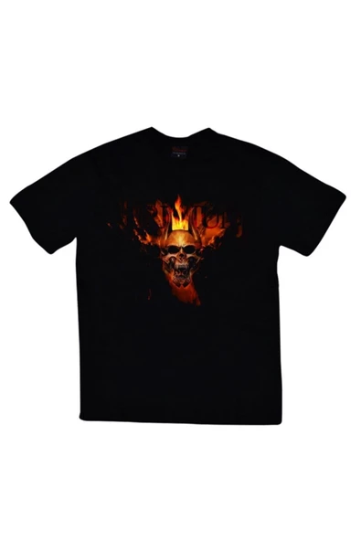 fame-stoned Erkek Siyah Trivium Baskılı T-Shirt ürün görseli 1