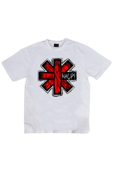 fame-stoned Red Hot Chili Peppers Baskılı Unisex %100 Pamuk Beyaz T-shirt ürün görseli 1