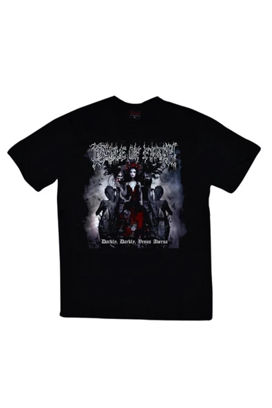 fame-stoned Unisex Siyah Cradle Of Field Baskılı T-shirt ürün görseli 1
