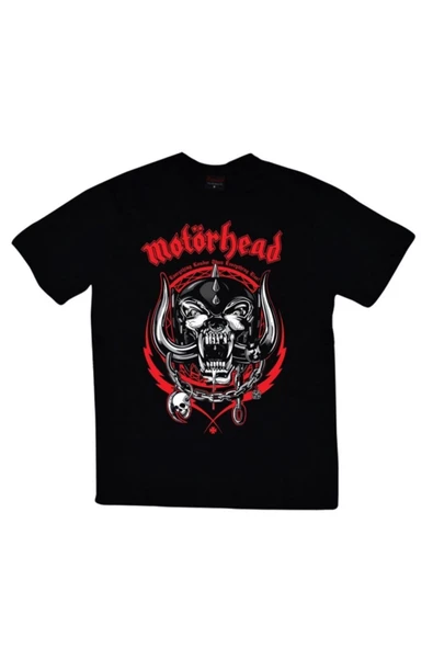 fame-stoned Motörhead Baskılı Unisex %100 Pamuk Siyah T-shirt ürün görseli 1