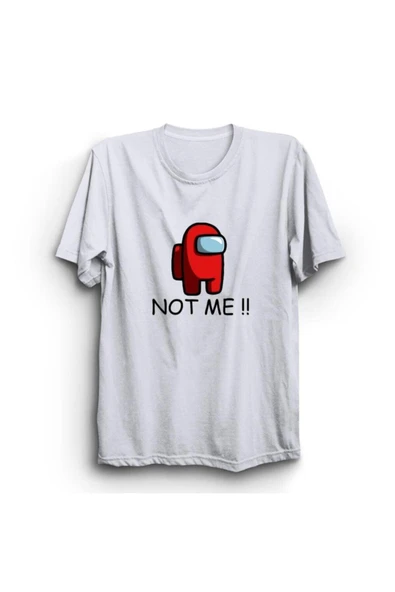 fame-stoned Among Us, Oyun Baskılı Unisex %100 Pamuk Beyaz T-shirt ürün görseli 1