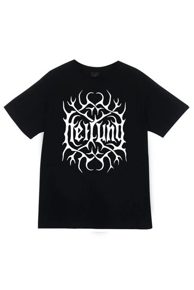 fame-stoned Heilung Baskılı Unisex %100 Pamuk Siyah T-shirt ürün görseli 1