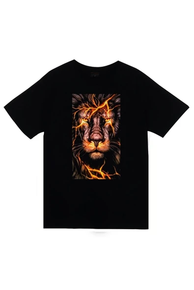 fame-stoned Aslan Baskılı T-shirt ürün görseli 1