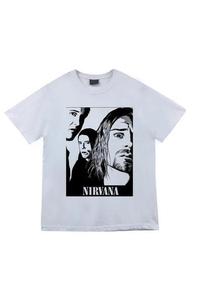 fame-stoned Nirvana Baskılı Unisex %100 Pamuk T-shirt ürün görseli 1