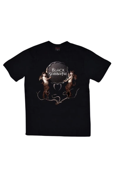 fame-stoned Unisex Siyah Sabbath Baskılı T-shirt ürün görseli 1