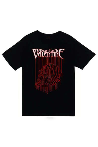 fame-stoned Bullet For My Valentine Baskılı Unisex %100 Pamuk Siyah T-shirt ürün görseli 1