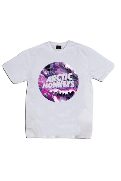 fame-stoned Beyaz Arctic Monkeys Baskılı T-shirt ürün görseli 1