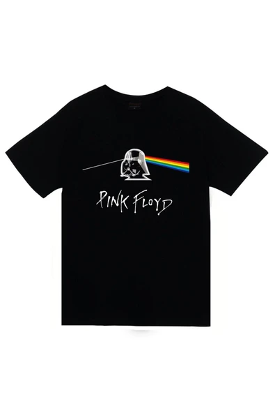 fame-stoned Pink Floyd Baskılı Unisex %100 Pamuk Siyah T-shirt ürün görseli 1