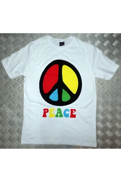 fame-stoned Peace Baskılı T-shirt ürün görseli 1