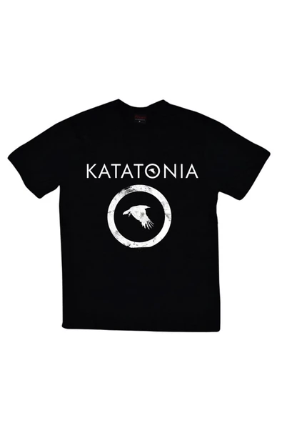 fame-stoned Katatonia Baskılı Unisex %100 Pamuk Siyah T-shirt ürün görseli 1