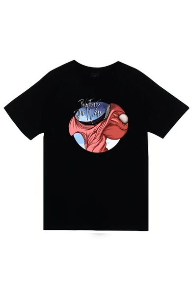 fame-stoned Pink Floyd Baskılı Unisex %100 Pamuk Siyah T-shirt ürün görseli 1