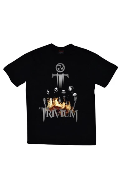 fame-stoned Trivium Baskılı T-shirt ürün görseli 1