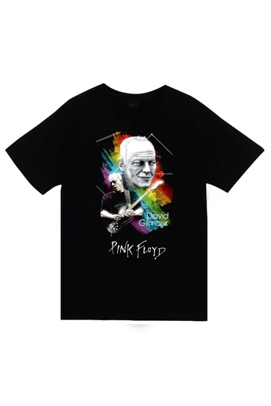 fame-stoned Pink Floyd Baskılı Unisex %100 Pamuk Siyah T-shirt ürün görseli 1