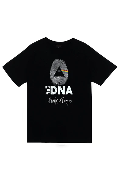 fame-stoned Pink Floyd Baskılı Unisex %100 Pamuk Siyah T-shirt ürün görseli 1