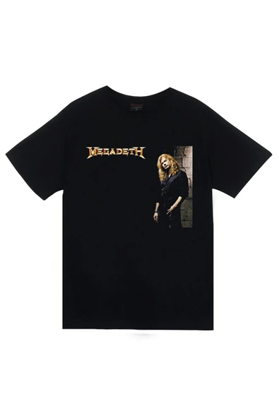 fame-stoned Megadeth Baskılı Unisex %100 Pamuk Siyah T-shirt ürün görseli 1