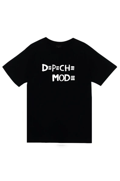 fame-stoned  Depeche Mode Baskılı Unisex %100 Pamuk Siyah T-shirt ürün görseli 1