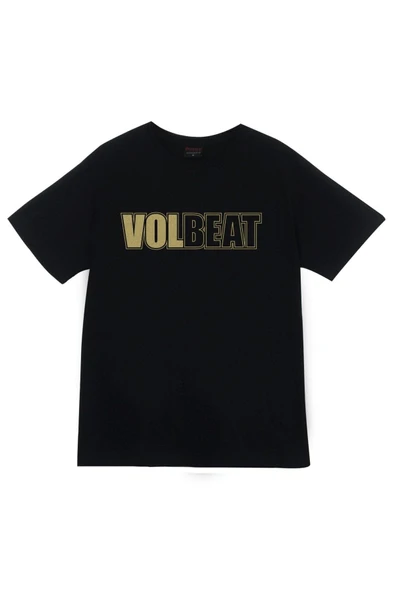 fame-stoned Volbeat Baskılı Unisex %100 Pamuk Siyah T-shirt ürün görseli 1