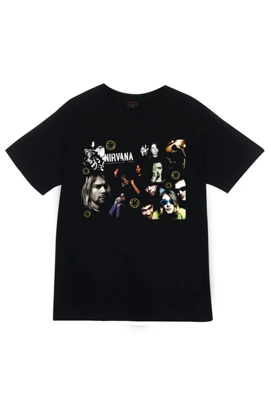 fame-stoned Nirvana Baskılı Unisex %100 Pamuk T-shirt ürün görseli 1