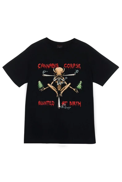 fame-stoned Cannibal Corpse Baskılı Unisex %100 Pamuk Siyah T-shirt ürün görseli 1