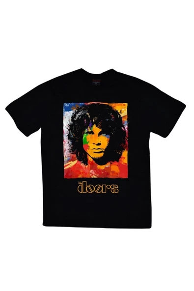 fame-stoned  Unisex Siyah The Doors T-Shirt ürün görseli 1
