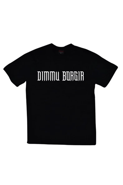 fame-stoned  Dimmu Borgir Baskılı Unisex %100 Pamuk Siyah T-shirt ürün görseli 1