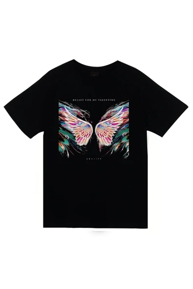fame-stoned Bullet For My Valentine Baskılı Unisex %100 Pamuk Siyah T-shirt ürün görseli 1