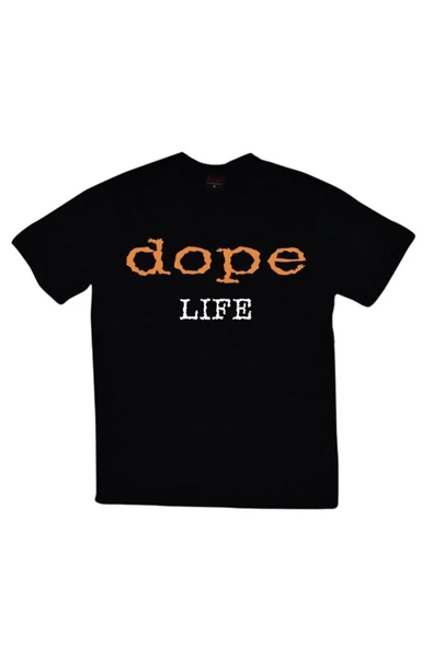 fame-stoned Erkek Siyah Dope The Band Baskılı T-Shirt ürün görseli 1