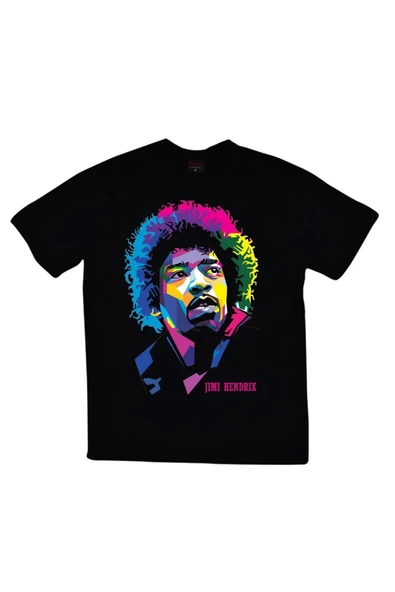 fame-stoned Erkek Beyaz Jimi Hendrix Baskılı T-shirt ürün görseli 1