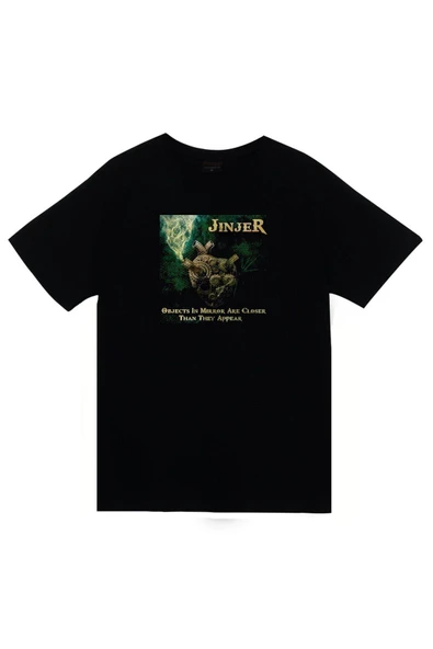 fame-stoned Jinjer Baskılı Unisex %100 Pamuk Siyah T-shirt ürün görseli 1