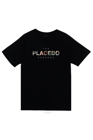 fame-stoned Unisex Siyah Placebo Baskılı Kısa Kol T-shirt ürün görseli 1