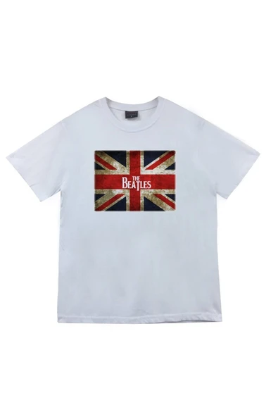 fame-stoned The Beatles Baskılı Unisex %100 Pamuk Beyaz T-shirt ürün görseli 1