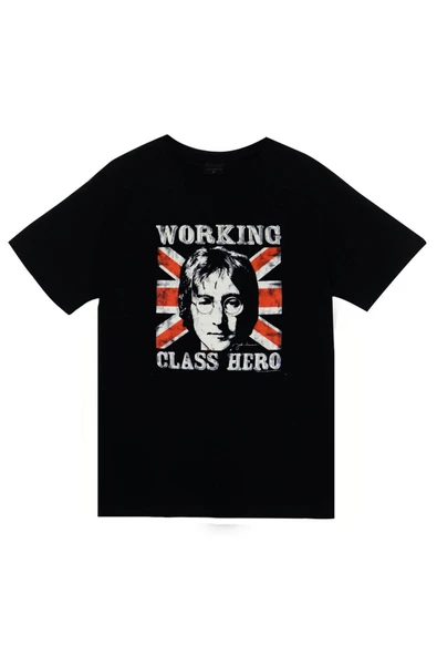 fame-stoned The Beatles Baskılı Unisex %100 Pamuk Siyah T-shirt ürün görseli 1