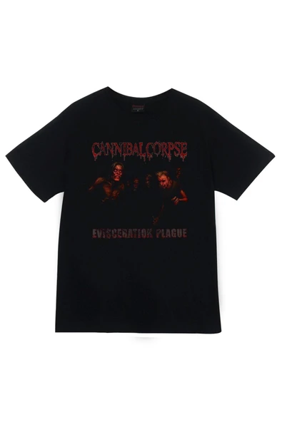 fame-stoned Cannibal Corpse Baskılı Unisex %100 Pamuk Siyah T-shirt ürün görseli 1