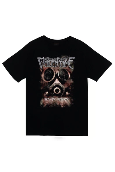 fame-stoned Bullet For My Valentine Baskılı Unisex %100 Pamuk Siyah T-shirt ürün görseli 1