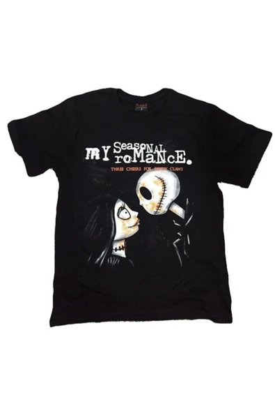 fame-stoned  My Chemıcal Romance Baskılı Unisex %100 Pamuk Siyah T-shirt ürün görseli 1
