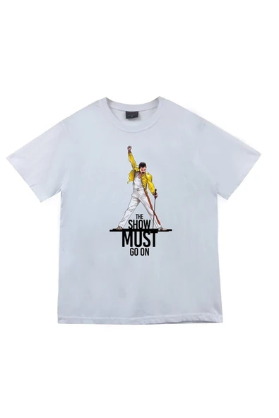 fame-stoned Queen Baskılı Unisex %100 Pamuk Beyaz T-shirt ürün görseli 1