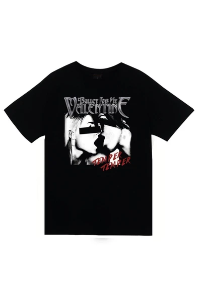 fame-stoned Bullet For My Valentine Baskılı Unisex %100 Pamuk Siyah T-shirt ürün görseli 1