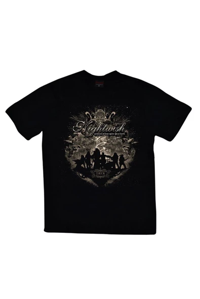fame-stoned Nightwish Baskılı Unisex %100 Pamuk Siyah T-shirt ürün görseli 1