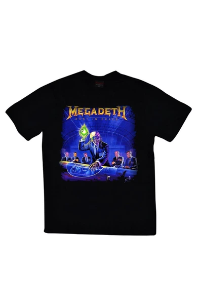 fame-stoned Megadeth Baskılı Unisex %100 Pamuk T-shirt ürün görseli 1