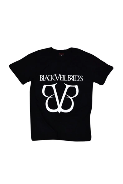 fame-stoned  Unisex Siyah Black Veil Brides Baskılı T-Shirt ürün görseli 1