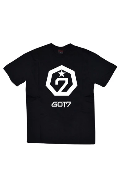 fame-stoned  Unisex Siyah Got7 Baskılı T-shirt ürün görseli 1