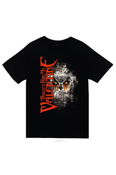 fame-stoned Bullet For My Valentine Baskılı Unisex %100 Pamuk Siyah T-shirt ürün görseli 1