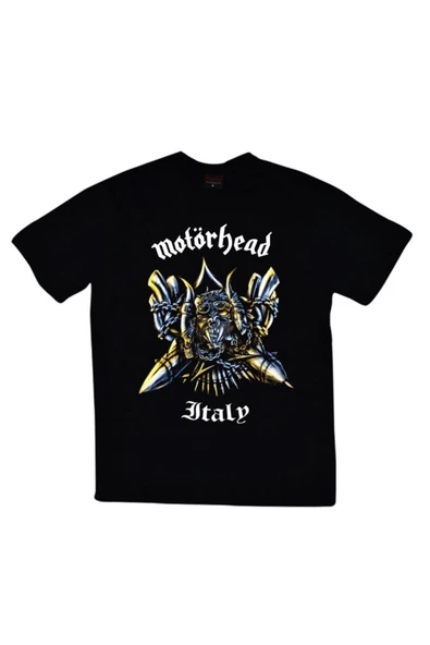 fame-stoned  Motörhead Baskılı Unisex %100 Pamuk Siyah T-shirt ürün görseli 1