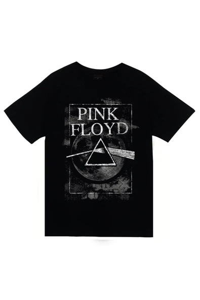 fame-stoned  Pink Floyd Baskılı Unisex %100 Pamuk Siyah T-shirt ürün görseli 1