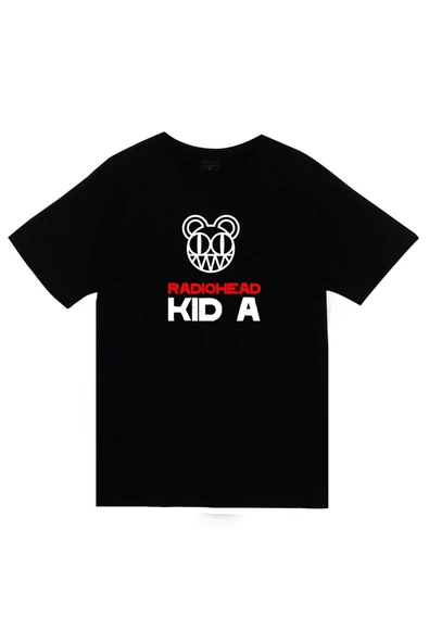 fame-stoned Radiohead Baskılı Unisex Siyah %100 Pamuk T-shirt ürün görseli 1