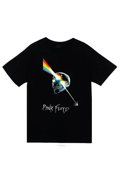 fame-stoned  Pink Floyd Baskılı Unisex %100 Pamuk Siyah T-shirt ürün görseli 1