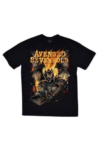fame-stoned  Avenged Sevenfold Baskılı Unisex %100 Pamuk T-shirt ürün görseli 1