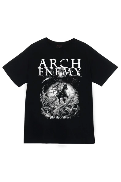 fame-stoned Arch Enemy Baskılı Unisex %100 Pamuk Siyah T-shirt ürün görseli 1